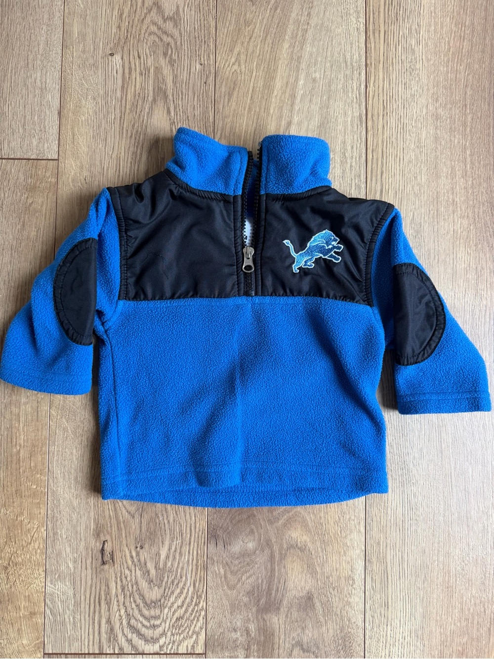 Detroit Lions Football Blue & Black Fleece Pullover Shirt Baby Size 12 Months